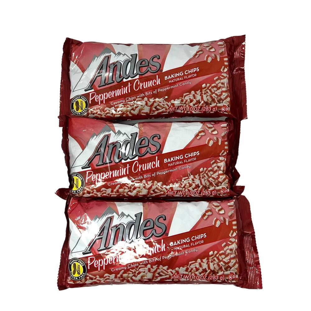 Andes Peppermint Crunch Baking Chips 10oz Bag Pack‎ of 3
